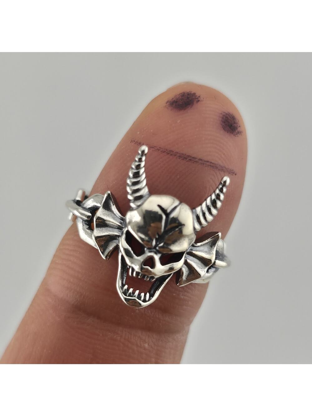 Stranger Things Hellfire Club Ring Sterling Silver S925 ALE Size 54 US 7 New